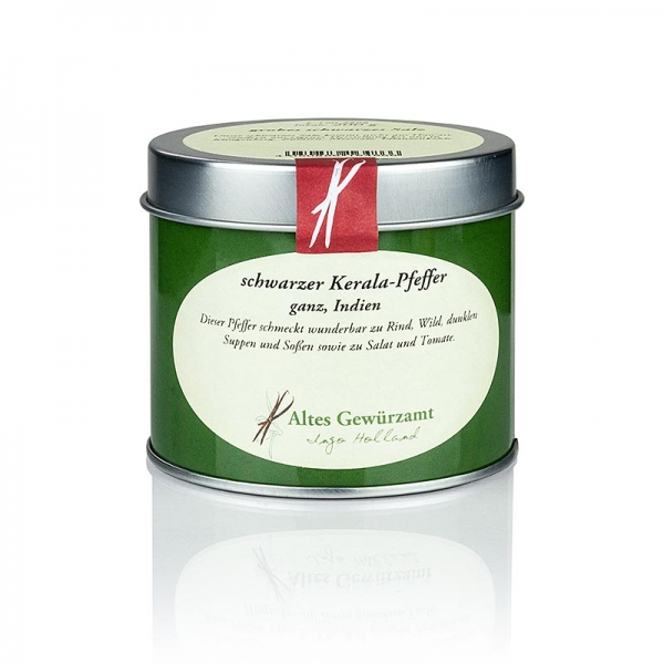Schwarzer Urwaldpfeffer/Periyar-Kerala-Indien, ganz, Altes Gewürzamt, 70g
