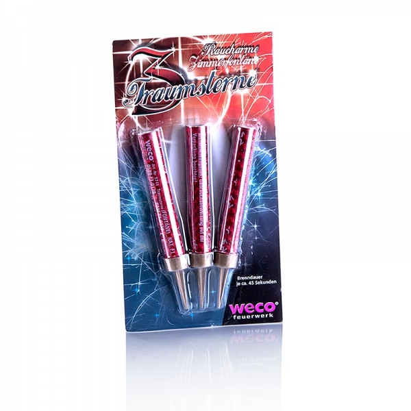 Tischfeuerwerk Traumsterne, Brenndauer ca. 45 Sekunden, 3 St