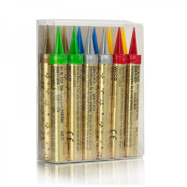 Tischfeuerwerk Color-Traumsterne, Brenndauer ca. 30 Sekunden, 12 St