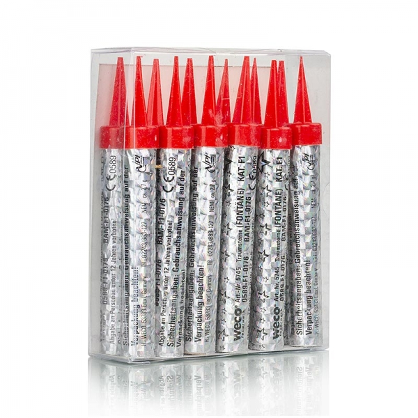 Tischfeuerwerk Silber-Traumsterne, Brenndauer ca. 45 Sekunden, 12 St