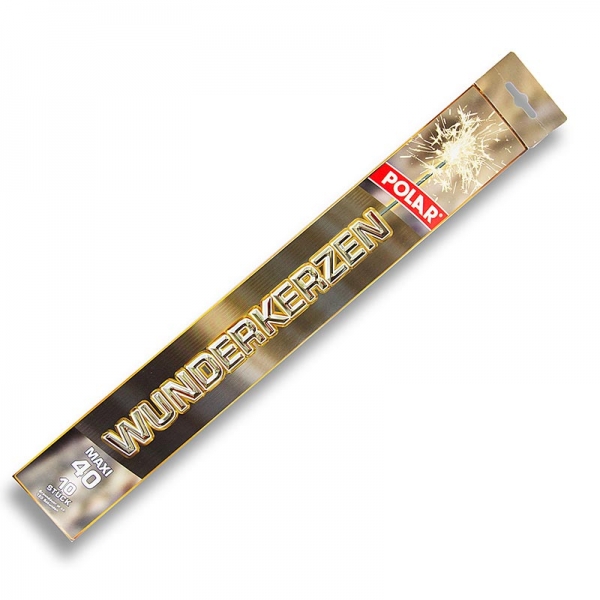 Riesenwunderkerzen Polar, 40cm lang, Brenndauer ca. 120 Sekunden, 10 St