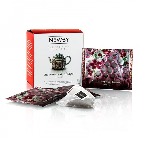 Newby Tea Strawberry & Mango, Infusion, Früchtetee, 38g, 15 St