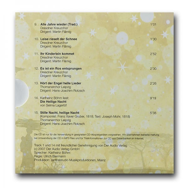 "Besinnliche Weihnachten", CD mit Liedern und Märchen gelesen von Karlheinz Böhm, 1 St