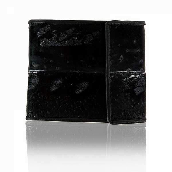 Kreditkartenetui für 6 KK, mit Druckknopf, Stör-/Rinderleder, schwarz, 11x9x2cm, 1 St