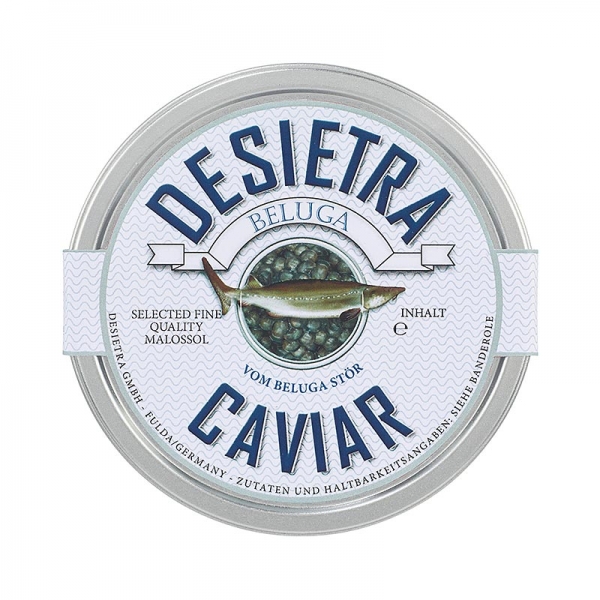 Desietra Beluga Kaviar Malossol vom Hausen (huso huso), Aquakultur Deutschland, 30g