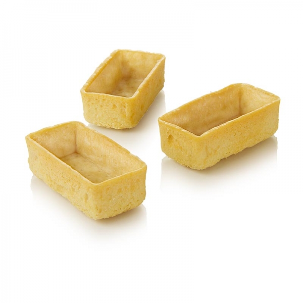 Dessert Tartelettes - Filigrano, rechteckig, 5,3x2,6cm, H 1,7cm, Mürbeteig, 150 St