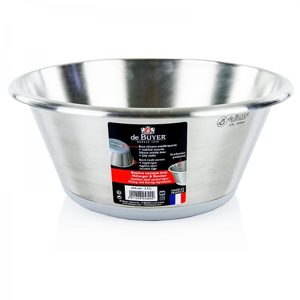 deBUYER Rührschüssel mit Silikonboden, Ø24cm, 1 St