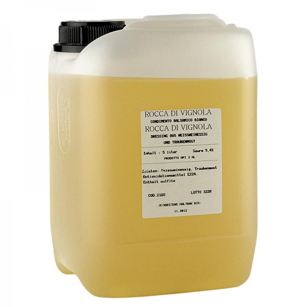 Balsamico Bianco Condiment, 5,4% Säure, Rocca di Vignola, 5 l