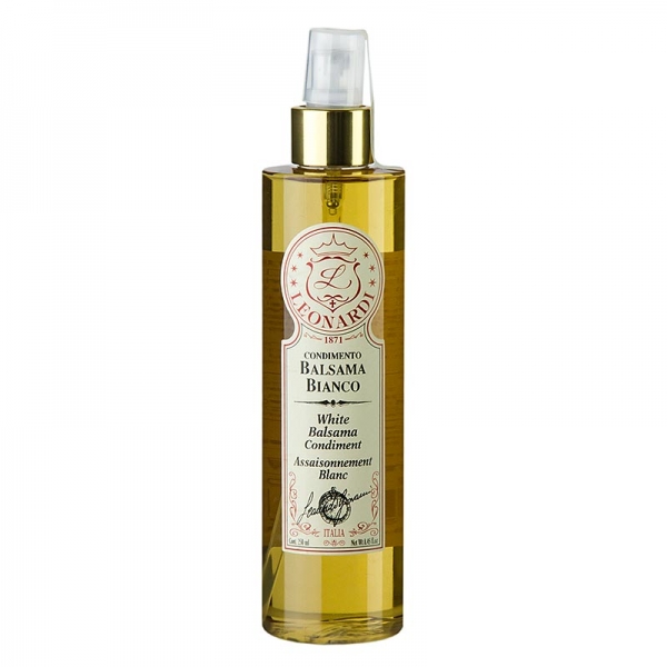 Balsamico Bianco Condiment, im Zerstäuber, 5 Jahre, Eichenholzfass, Leonardi, 250 ml