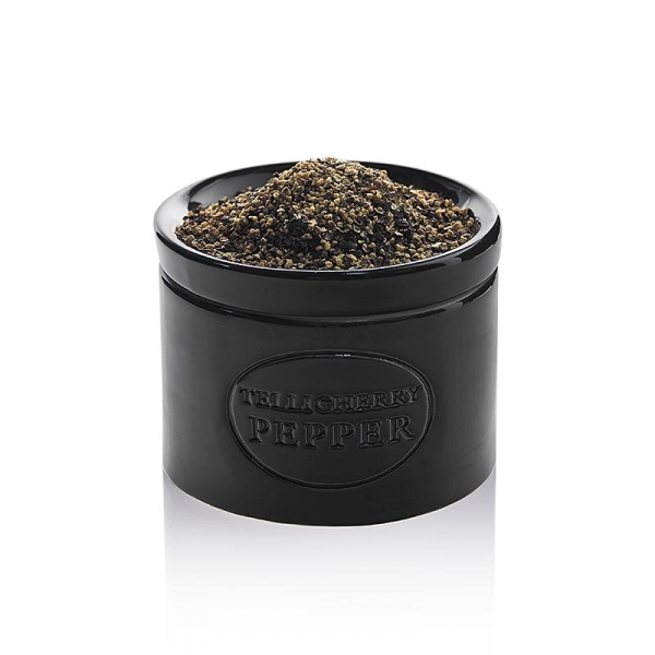 Tellicherry Pfeffer, grob geschrotet, im Tisch Gefäß, rund, Marisol, 70g