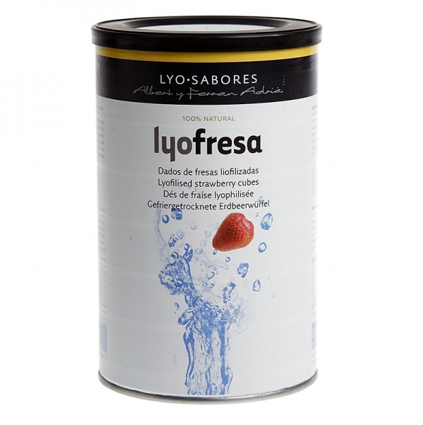 Lyo-Sabores, gefriergetrocknete Erdbeer-Würfel, 6-9mm, 70g