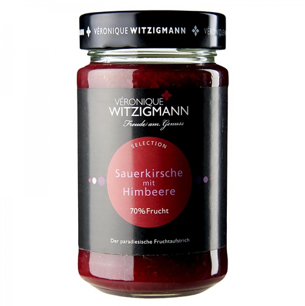 Sauerkirsche mit Himbeere - Fruchtaufstrich, 225g