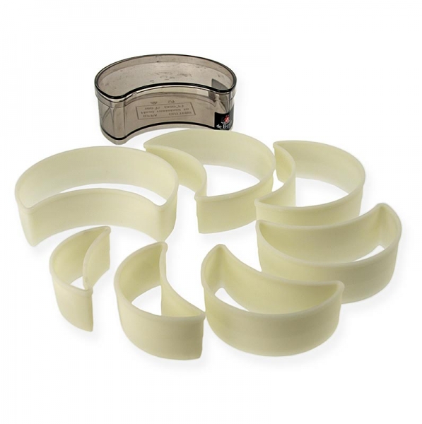 deBUYER Ausstecher, Halbmondform, Kunststoff, ø 7/8/8,5/9/9,5/10/11cm, 7 tlg.