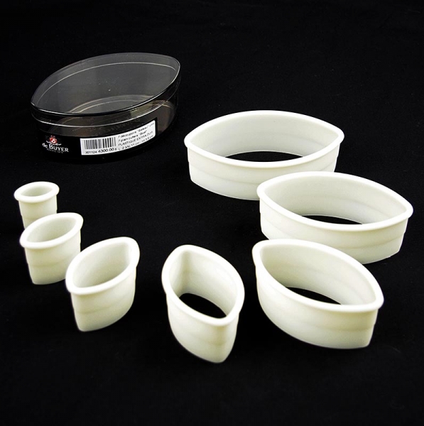deBUYER Ausstecher, Schiffsform, Kunststoff, ø 2/3,5/5/6,5/8/9,5/11cm, 7 tlg.