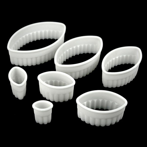 deBUYER Ausstecher, Schiff gewellt, Kunststoff, ø 2/3,5/5/6,5/8/9,5/11cm, 7 tlg.