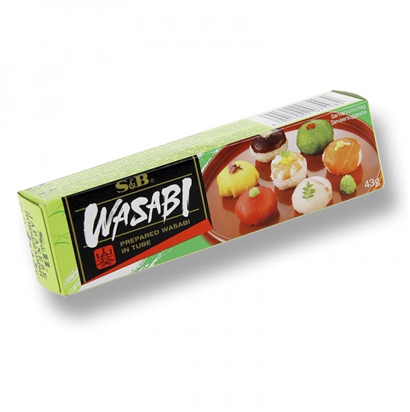 Wasabi - Grüne Meerrettich-Paste, feinkörnig, mit echtem Wasabi, 43g