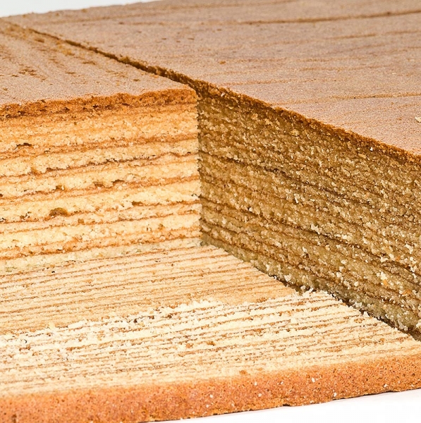 Baumkuchenplatte, handgestrichen, 32x26x4,5cm, TK, 2 kg