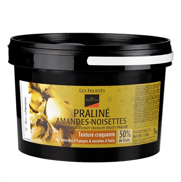 Praliné Masse knusprig, 25% Haselnuss, 25% Mandel, intensive Nussnoten, 5 kg