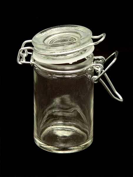 Drahtbügelglas - Mini, ø 4,5cm, 8,5cm hoch, 70 ml, rund, 1 St