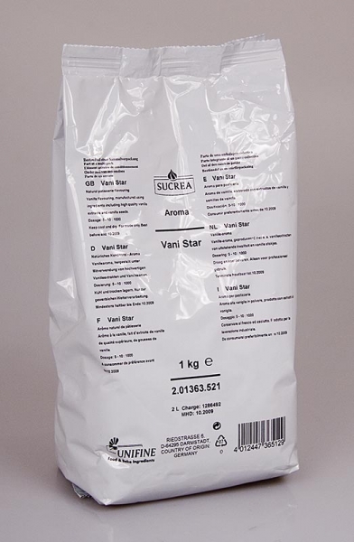 Vani-Star mit Stippen, natürliches Vanille-Aroma Pulver, Sucrea, 1 kg