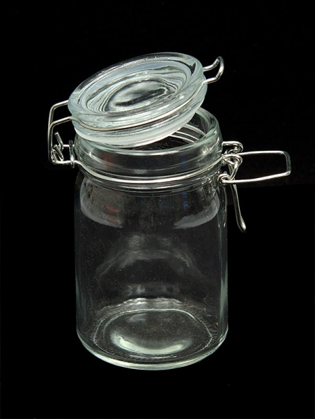 Drahtbügelglas - Mini, ø 6,5/7cm, 11,5cm hoch, 250 ml, rund, 1 St