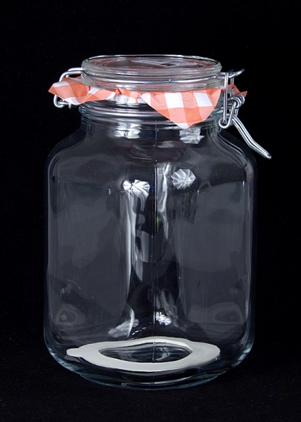 Drahtbügelglas - Bocal 2 Liter, 2000 ml, quadratisch, 1 St