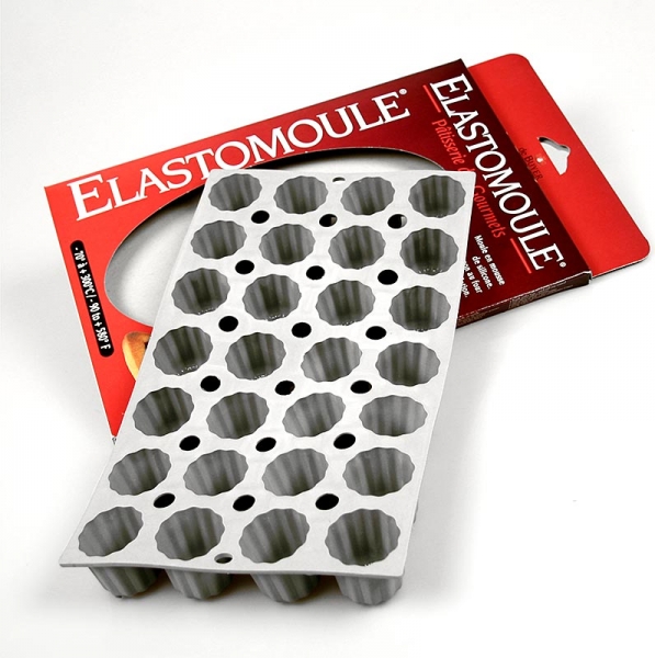 deBUYER Backform Elastomoule, 28 Mini-Bordelaise, ø 35mm, 35mm hoch, 17,6x30cm, 1 St