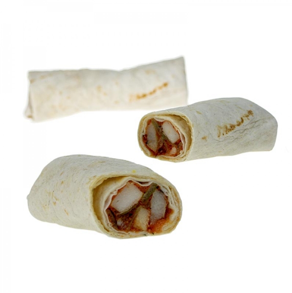 Burritos Pollorito, Weizentortillas, pikante Geflügelfüllung, TK, 3,2 kg, 40 x 80g