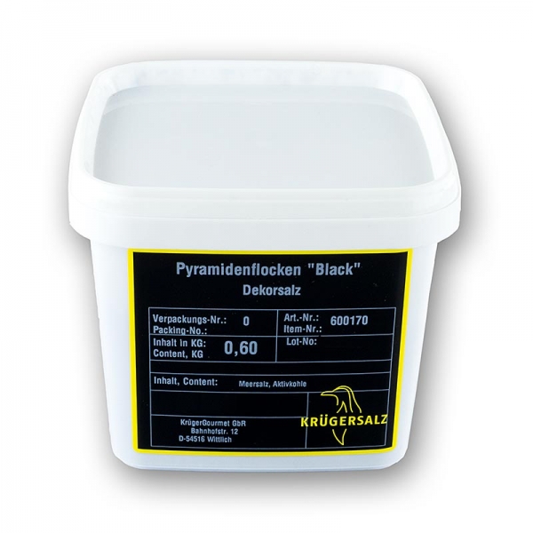 Dekorsalz schwarz in Pyramidenform, Petros, Zypern, 600g