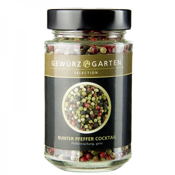 Gewürzgarten Bunter Pfeffer Cocktail (weiß, schwarz, grün, rosa), ganz, 100g