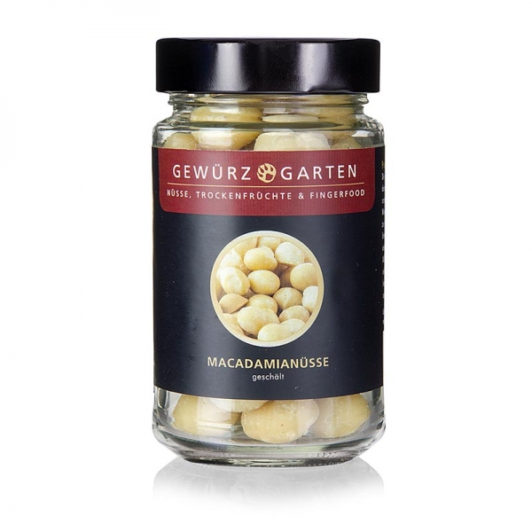 Gewürzgarten Macadamia Nüsse, geschält, ungesalzen, 120g