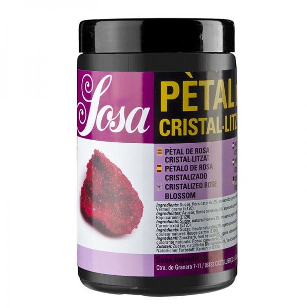 Rosenblütenblätter, rot, kristallisiert, 300g