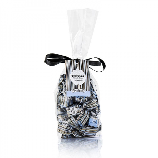 Mini Trüffelpralinen - Dolce d´Alba, Cappuccino/Kakaobohnen, ca. 7g, hellblau, 200g