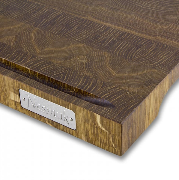 Nesmuk Hack- und Schneidbrett, dunkel geräuchert,süddeutsche Eiche,43,5x30,5x4cm, 1 St