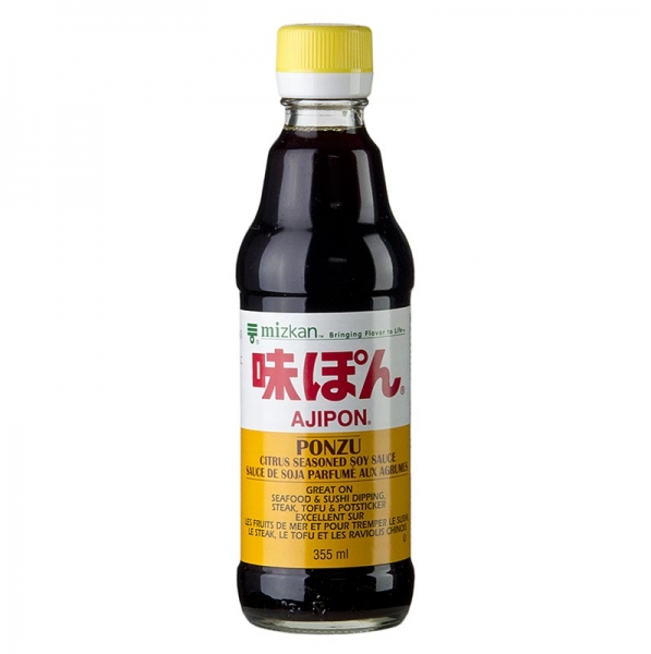 Soja-Sauce - Ponzu Ajipon, mit Zitrusfruchtsaft und Essig, Mizkan, Japan, 354 ml