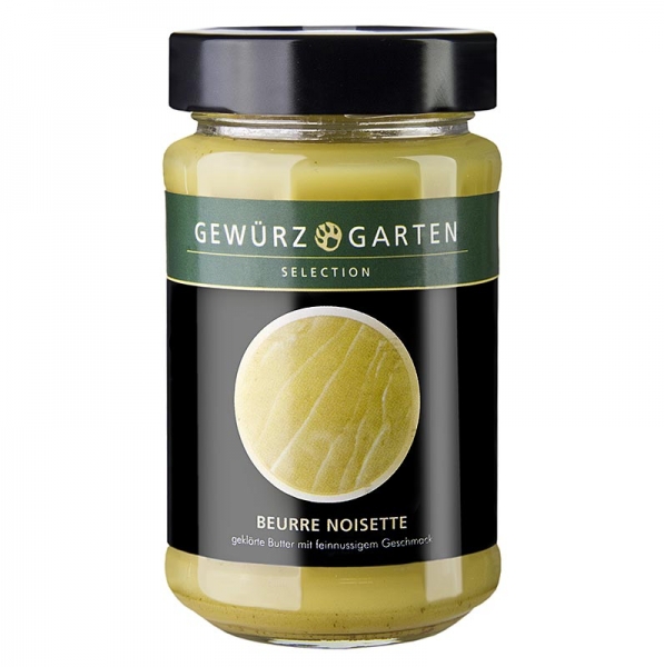 Gewürzgarten Beurre Noisette, geklärte Butter, nussiger Geschmack, Glas, 190g