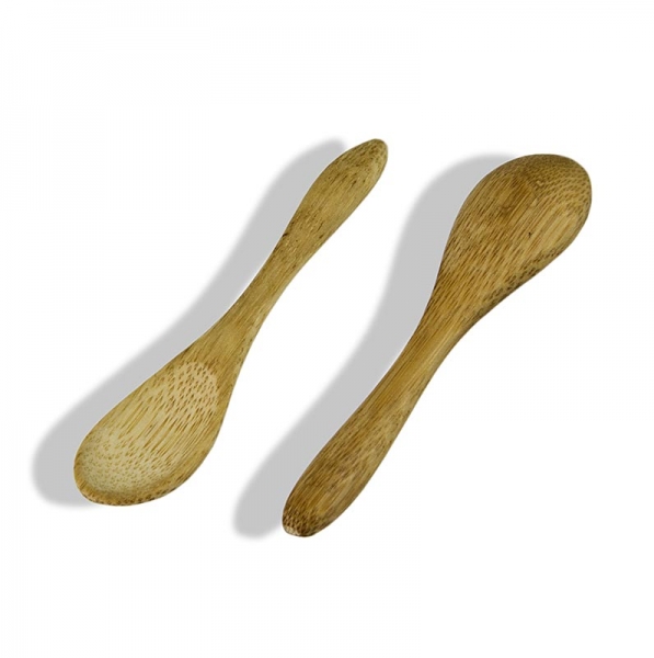 Mehrweg Bambuskaffeelöffel, spülmaschinengeeignet, dunkelbraun, 9cm lang, 50 St