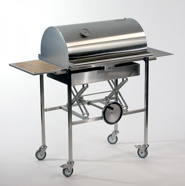 PAMME - Holzkohlegrill, kompl. aus V2A Edelstahl, Thermometer im Deckel, 1 St