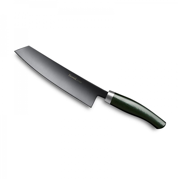 Nesmuk Janus 5.0 Kochmesser, 180mm, Edelstahlzwinge, Griff Micarta grün, 1 St