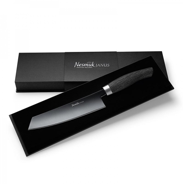 Nesmuk Janus 5.0 Kochmesser, 180mm, Edelstahlzwinge, Griff Mooreiche, 1 St
