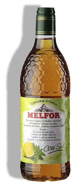 Essig-Condiment, mit Honig, Kräutern, Basilikum & Zitrone, 3,8% Säure, Melfor, 1 l