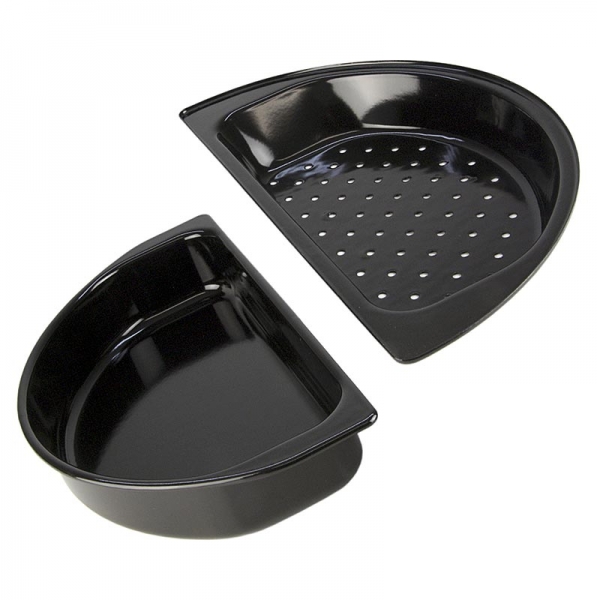 Outdoorchef-Zubehör- Gourmet-Halbmond, emailliert, 2-teilig, 1 St