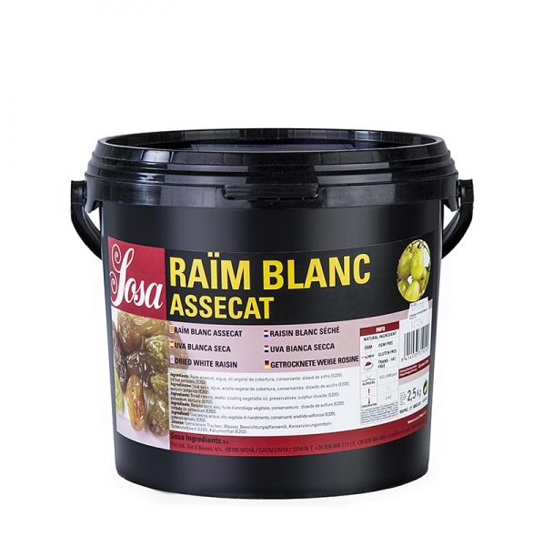 Weiße Rosinen, getrocknet, 2,5 kg