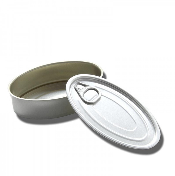 Dose mit Deckel zum Füllen, oval 110x70x30mm,120ml, Alu, säurebeständig, 1 St
