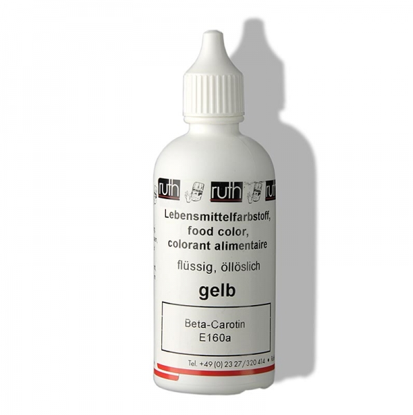 Lebensmittelfarbe, gelb, flüssig, 7702, Ruth, 90g