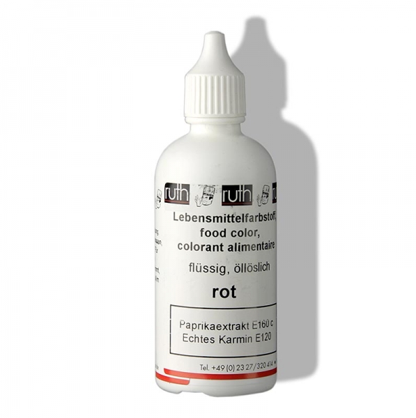 Lebensmittelfarbe, rot, flüssig, 7705, Ruth, 90g