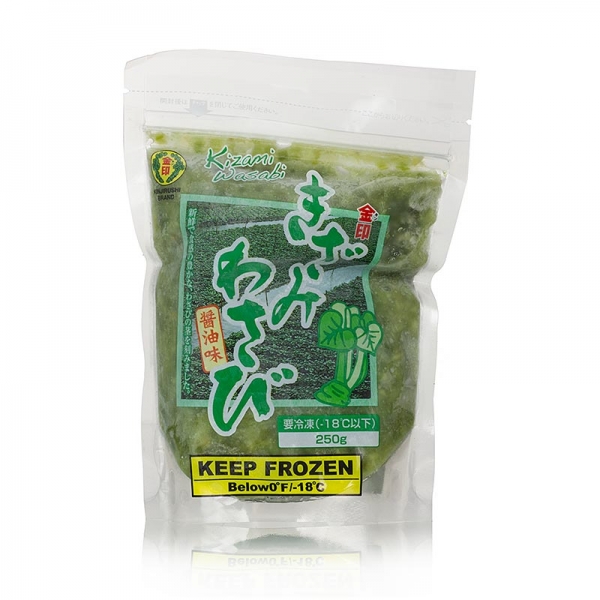 Wasabizubereitung, geschnitten (Kizami Wasabi), mit echtem Wasabi, TK, 250g