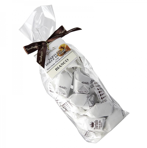 Trüffelpralinen - Dolce d´Alba, weiße Schokolade, ca. 14g, weiß, 200g