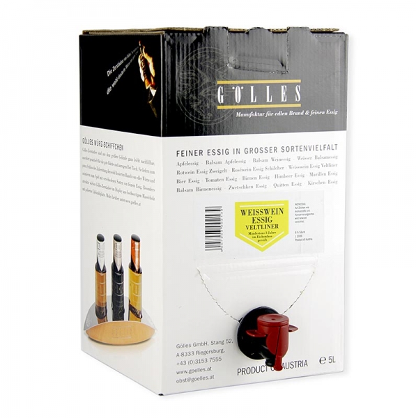 Gölles Veltliner Weinessig, aus grüner Veltliner Rebe, 6% Säure, 5 l