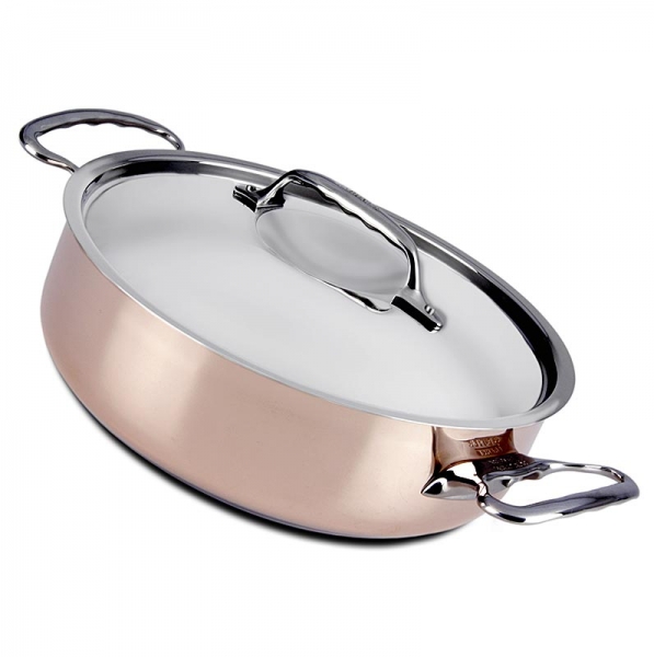 deBUYER "Prima Matera" Induktions Bratentopf flach, Kupfer-Edelstahl, ø 24cm, 1 St